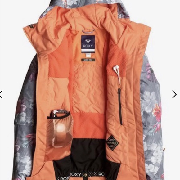 ROXY Essence 2L GORE-TEX Snow Jacket - Hawaiian Tropic Paradise Pink -XS - NWT - Picture 4 of 11